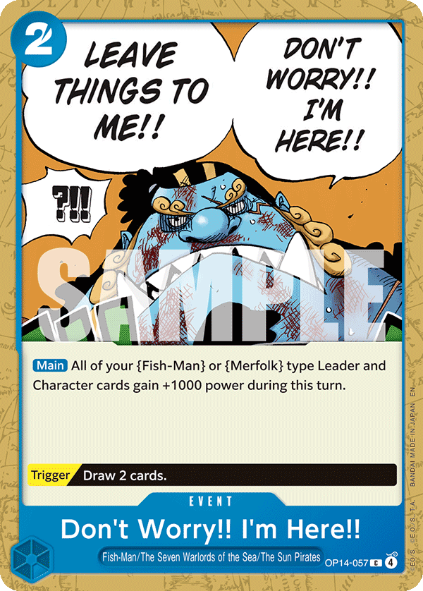 Don't Worry!! I'm Here!! OP14-057 One Piece Card Game