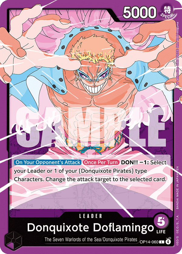 Donquixote Doflamingo [Alternate Art] JP OP14-060 One Piece Card Game