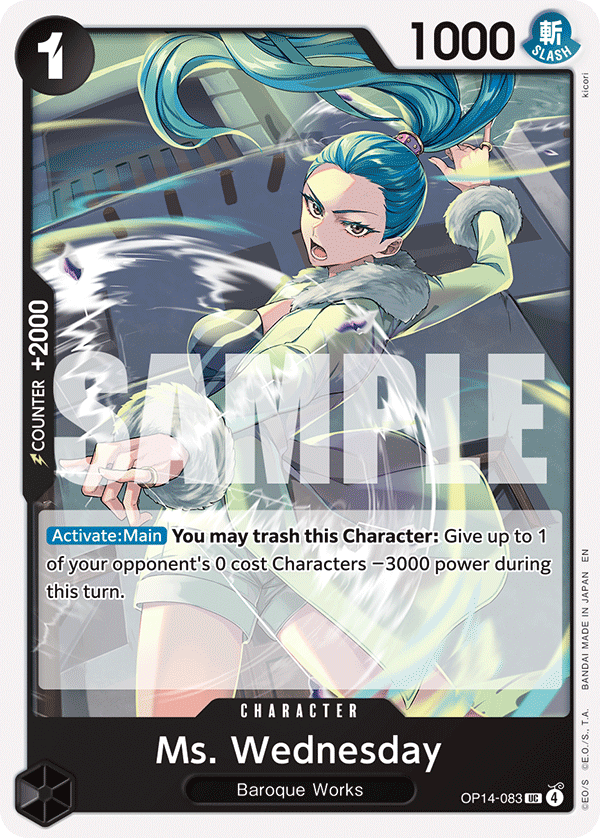 Ms. Wednesday OP14-083 One Piece Card Game