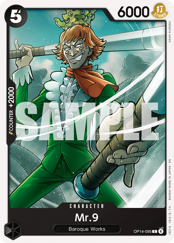 Mr.9 OP14-095 One Piece Card Game