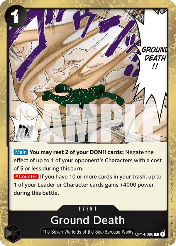 Ground Death [Alternate Art] JP OP14-096 One Piece Card Game