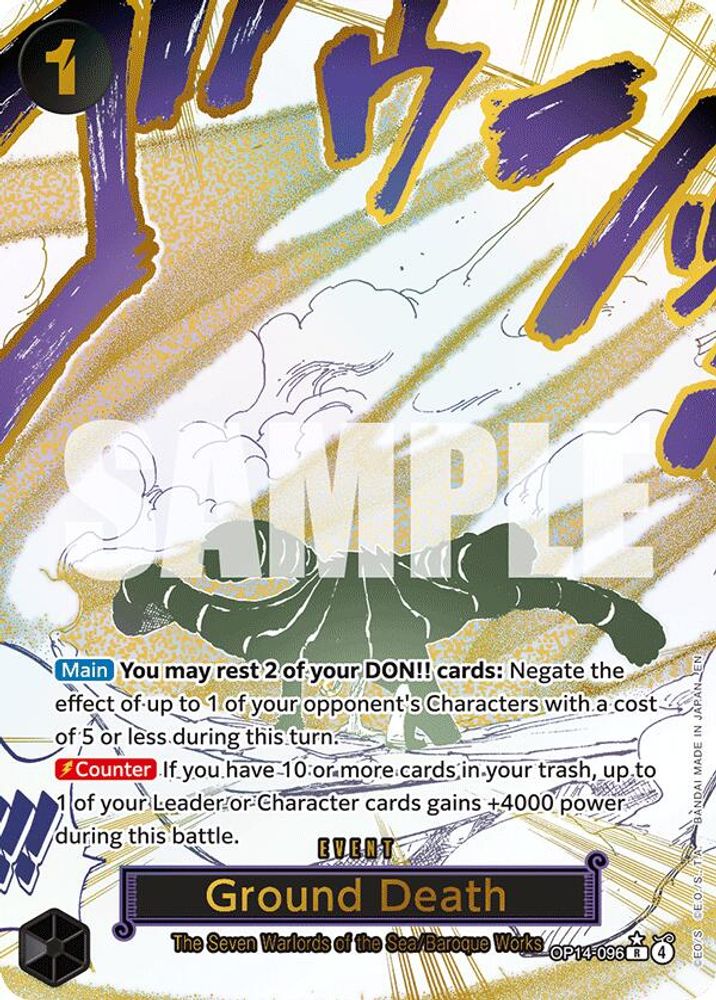 Ground Death [Alternate Art] OP14-096 One Piece Card Game