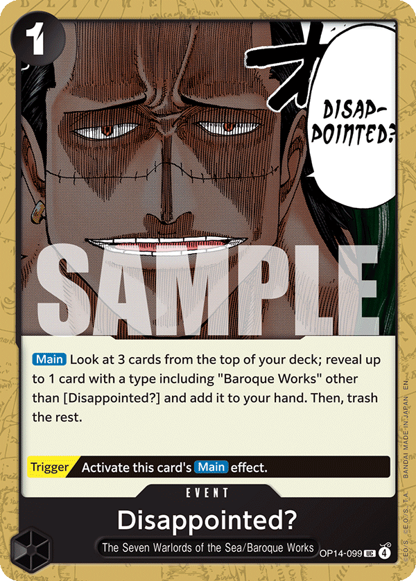 Disappointed? OP14-099 One Piece Card Game