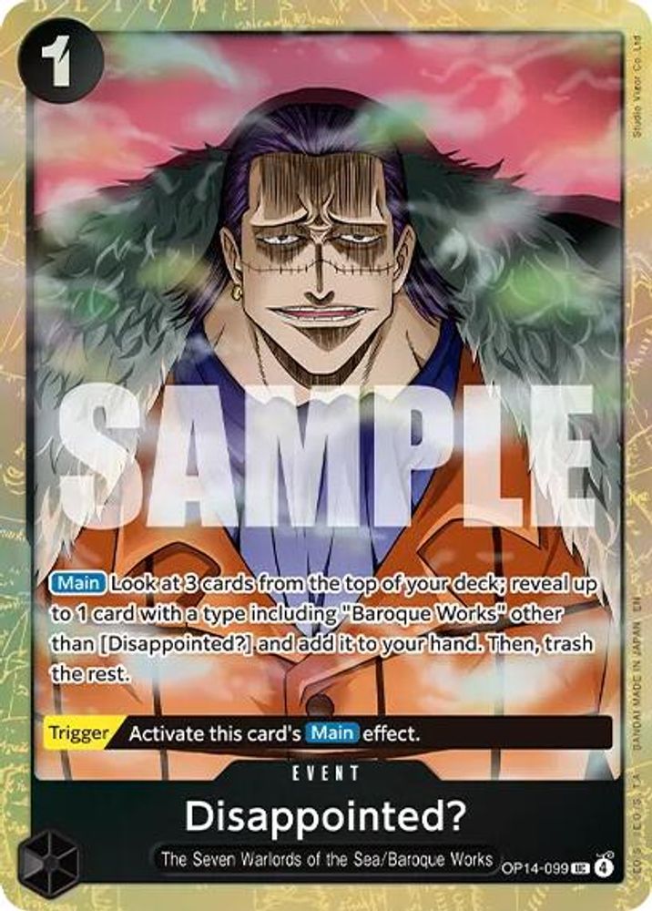 Disappointed? [Best Selection] OP14-099 One Piece Card Game
