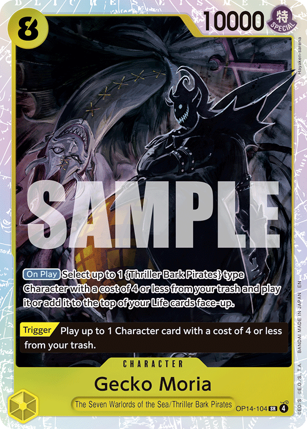 Gecko Moria [Alternate Art] JP OP14-104 One Piece Card Game