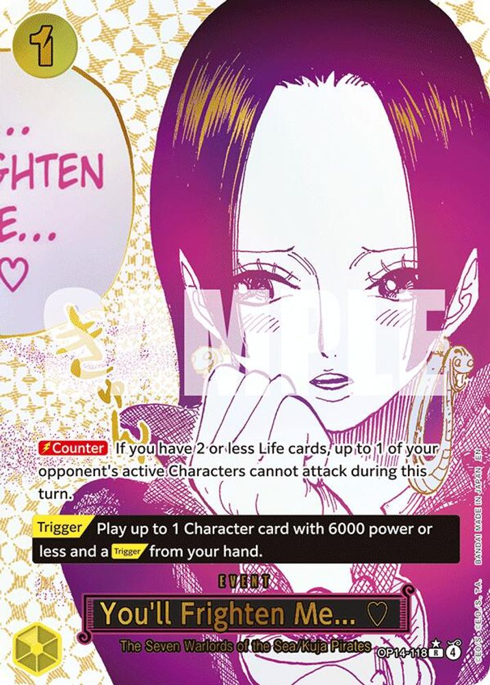 You'll Frighten Me... ♡ [Alternate Art] OP14-118 One Piece Card Game