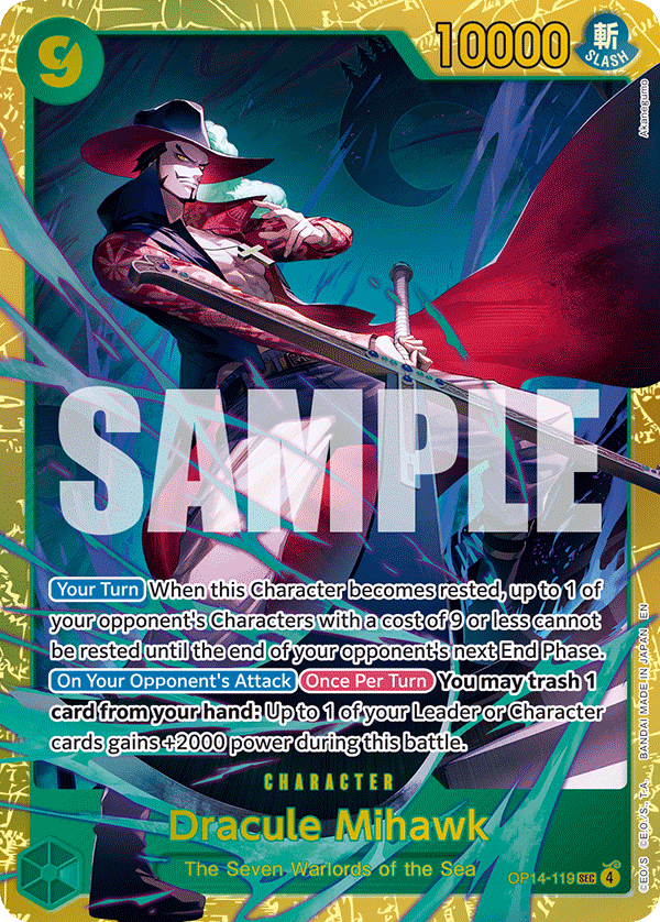 Dracule Mihawk [Manga] JP OP14-119 One Piece Card Game