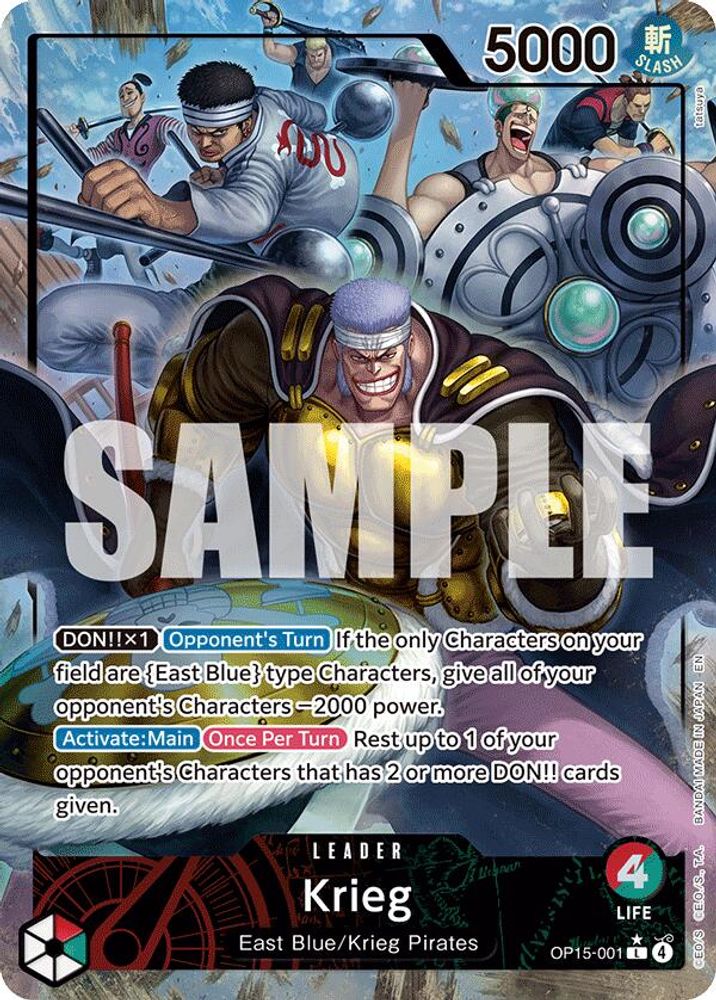 Krieg [Foil] OP15-001 One Piece Card Game