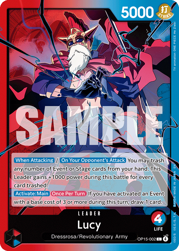 Lucy [Alternate Art] JP OP15-002 One Piece Card Game
