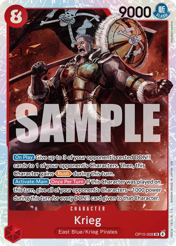 Krieg [Alternate Art] JP OP15-008 One Piece Card Game