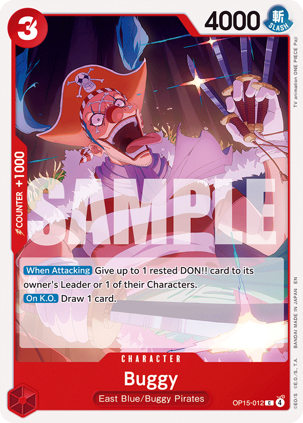 Buggy OP15-012 One Piece Card Game