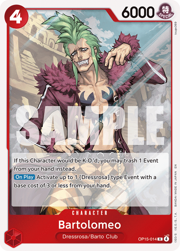 Bartolomeo OP15-014 One Piece Card Game