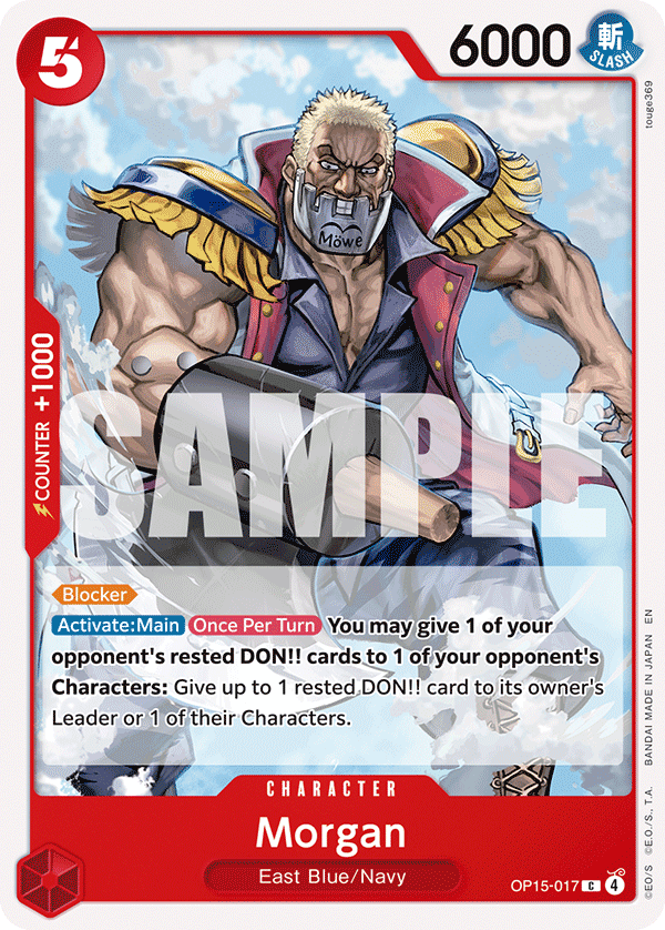 Morgan OP15-017 One Piece Card Game