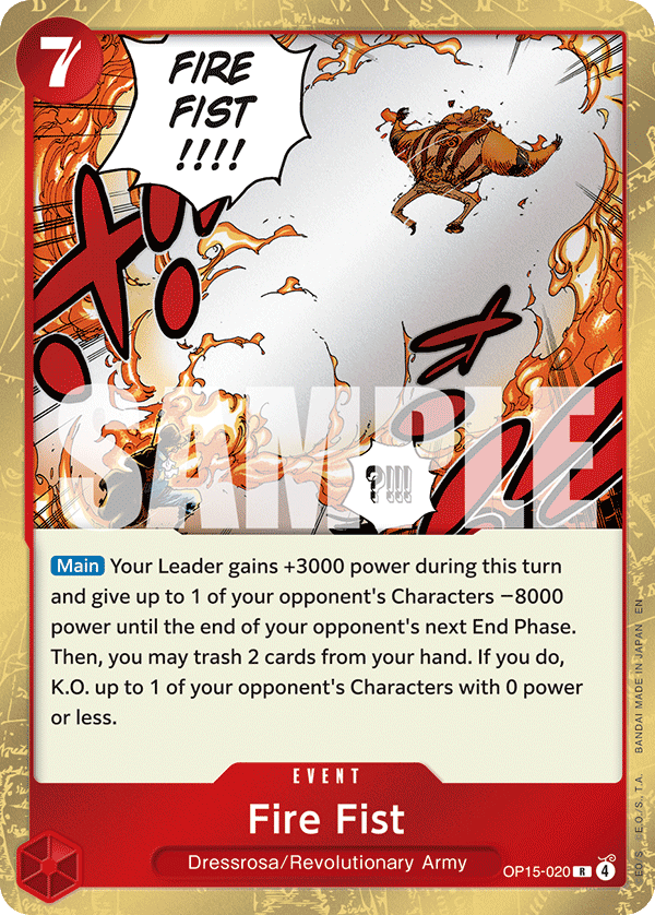 Fire Fist OP15-020 One Piece Card Game