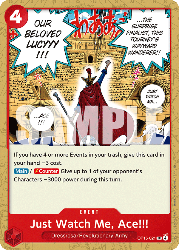 Just Watch Me, Ace!!! OP15-021 One Piece Card Game