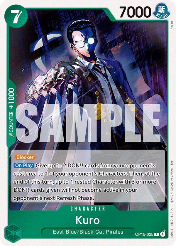 Kuro [Alternate Art] JP OP15-025 One Piece Card Game