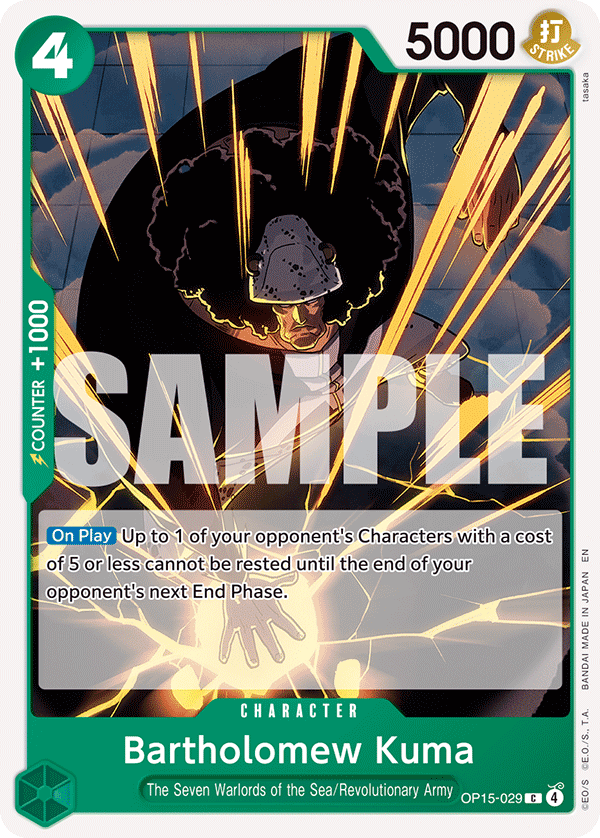 Bartholomew Kuma OP15-029 One Piece Card Game