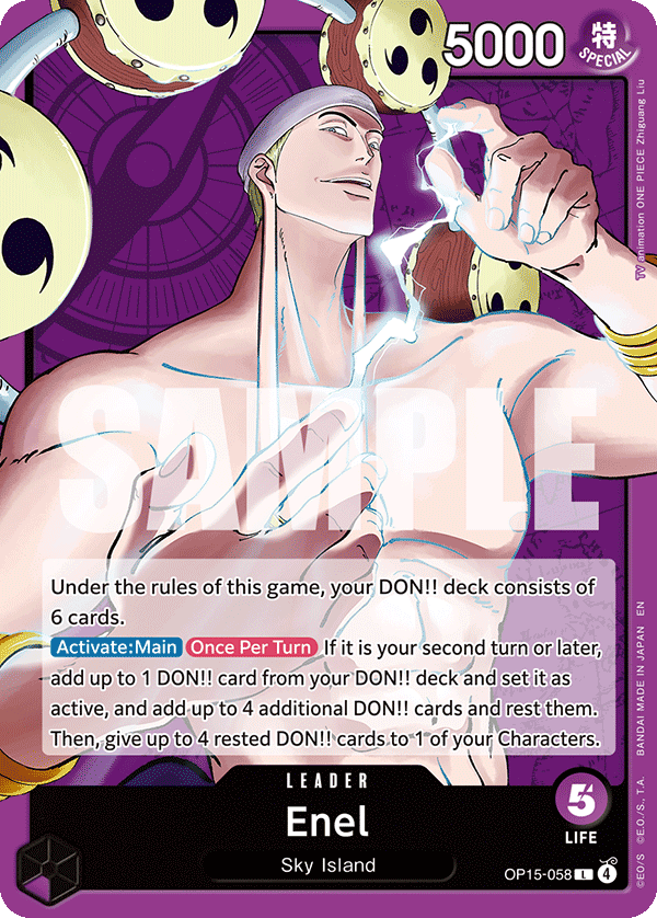 Enel OP15-058 One Piece Card Game