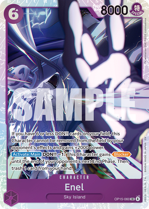 Enel [Alternate Art] JP OP15-060 One Piece Card Game