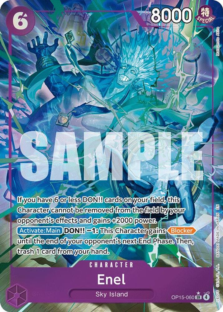 Enel [Alternate Art] OP15-060 One Piece Card Game