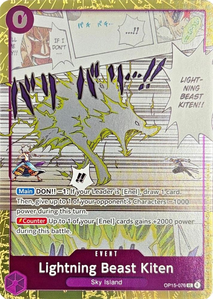 Lightning Beast Kiten [Dash Pack] OP15-076 One Piece Card Game