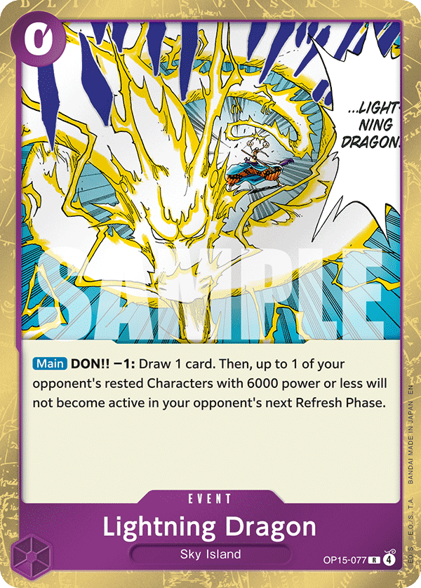 Lightning Dragon OP15-077 One Piece Card Game