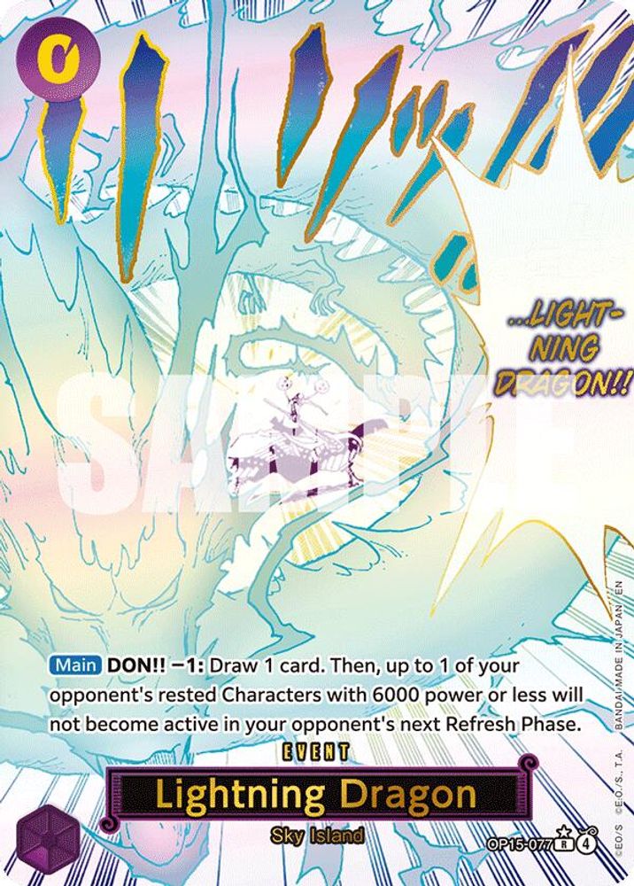 Lightning Dragon [Alternate Art] OP15-077 One Piece Card Game