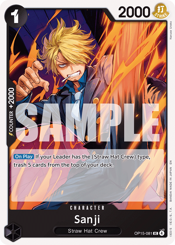 Sanji OP15-081 One Piece Card Game