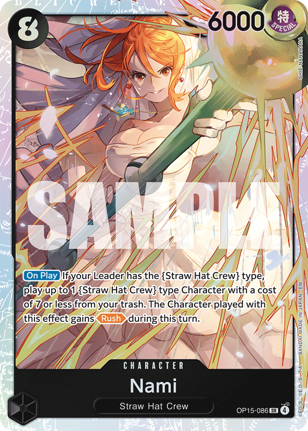 Nami [Alternate Art] JP OP15-086 One Piece Card Game