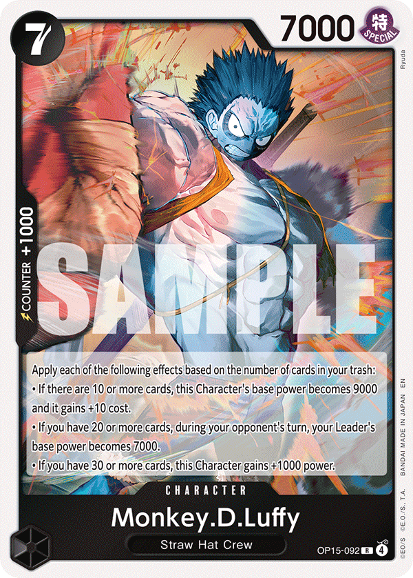 Monkey.D.Luffy [Alternate Art] JP OP15-092 One Piece Card Game