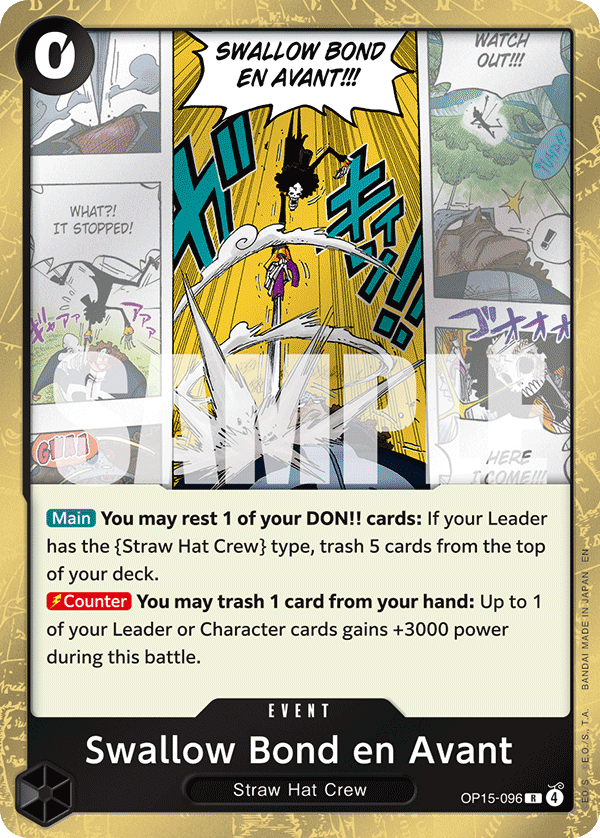 Swallow Bond en Avant OP15-096 One Piece Card Game