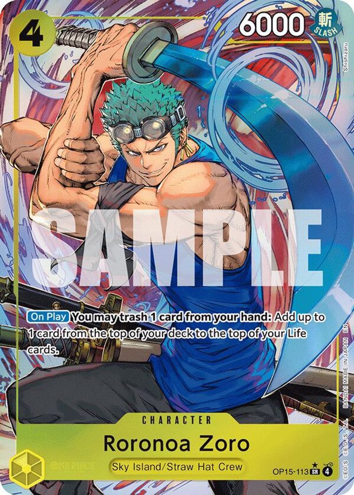 Roronoa Zoro [Alternate Art] OP15-113 One Piece Card Game