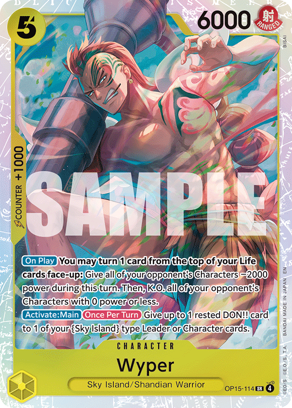 Wyper [Alternate Art] JP OP15-114 One Piece Card Game