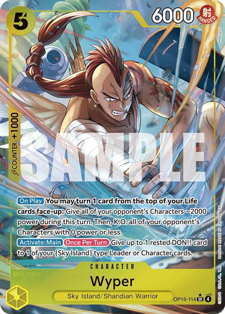 Wyper [Alternate Art] OP15-114 One Piece Card Game