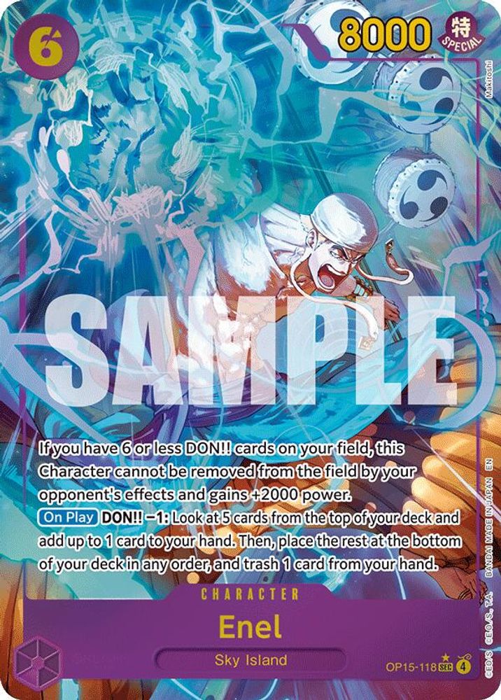 Enel [Alternate Art] OP15-118 One Piece Card Game