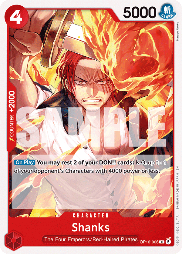 Shanks OP16-006 One Piece Card Game