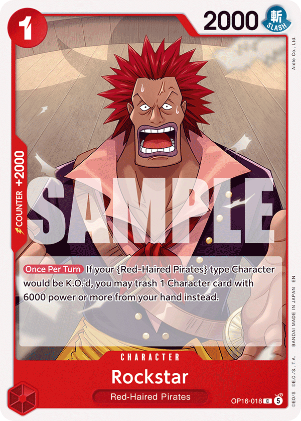 Rockstar OP16-018 One Piece Card Game