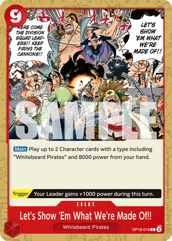 Let's Show 'Em What We're Made Of!! OP16-019 One Piece Card Game