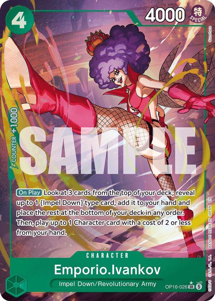 Emporio.Ivankov [Alternate Art] OP16-026 One Piece Card Game