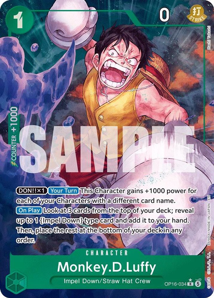 Monkey.D.Luffy [Alternate Art] OP16-034 One Piece Card Game