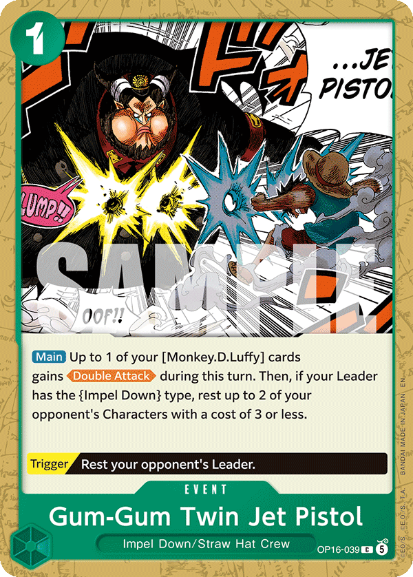 Gum-Gum Twin Jet Pistol OP16-039 One Piece Card Game