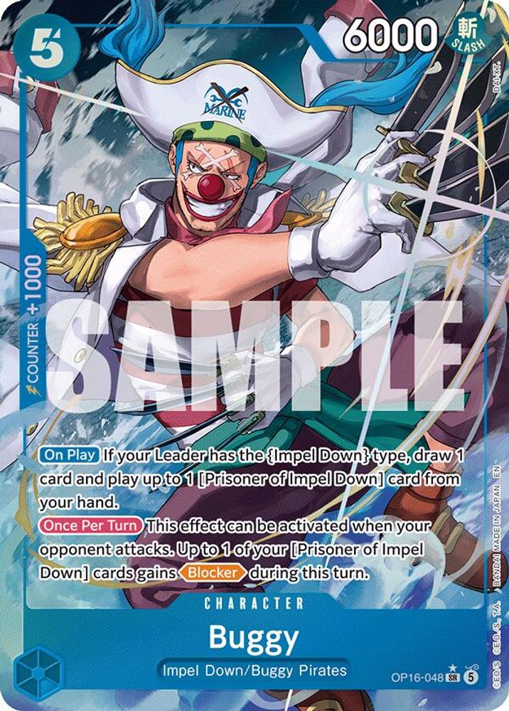 Buggy [Alternate Art] OP16-048 One Piece Card Game