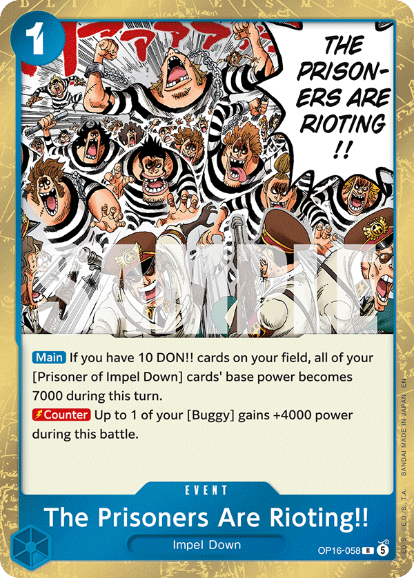 The Prisoners Are Rioting!! OP16-058 One Piece Card Game