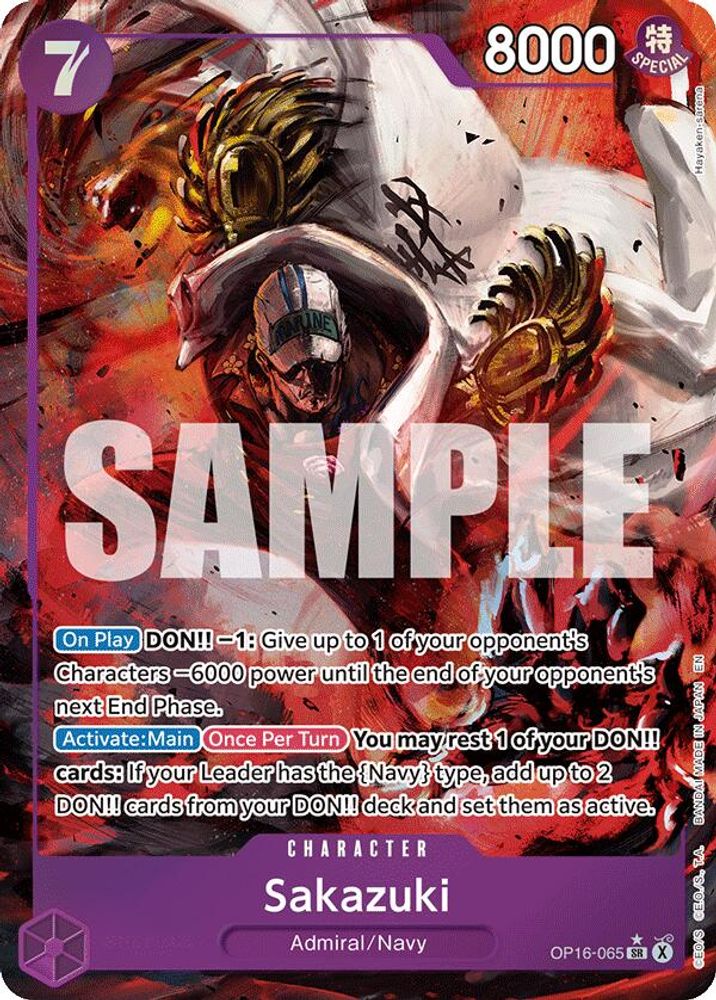 Sakazuki [Alternate Art] OP16-065 One Piece Card Game