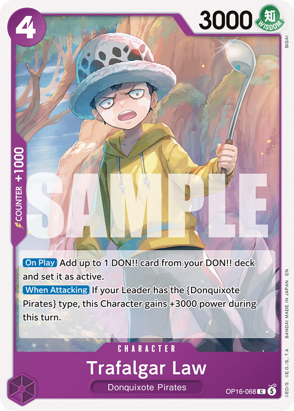 Trafalgar Law OP16-068 One Piece Card Game