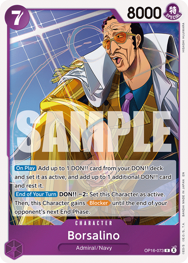Borsalino [Alternate Art] JP OP16-073 One Piece Card Game