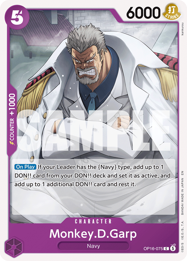 Monkey.D.Garp OP16-075 One Piece Card Game