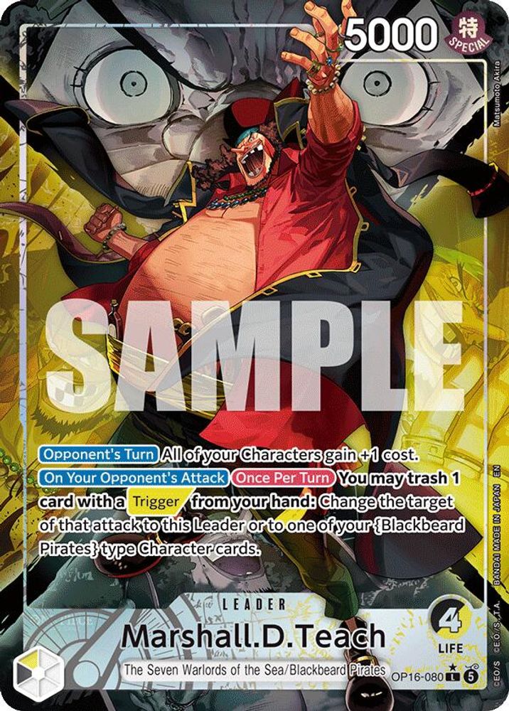 Marshall.D.Teach [Alternate Art] OP16-080 One Piece Card Game