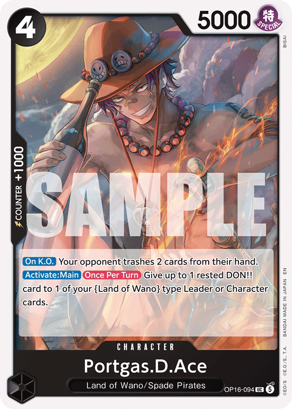 Portgas.D.Ace OP16-094 One Piece Card Game