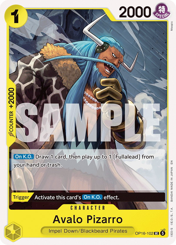 Avalo Pizarro OP16-102 One Piece Card Game